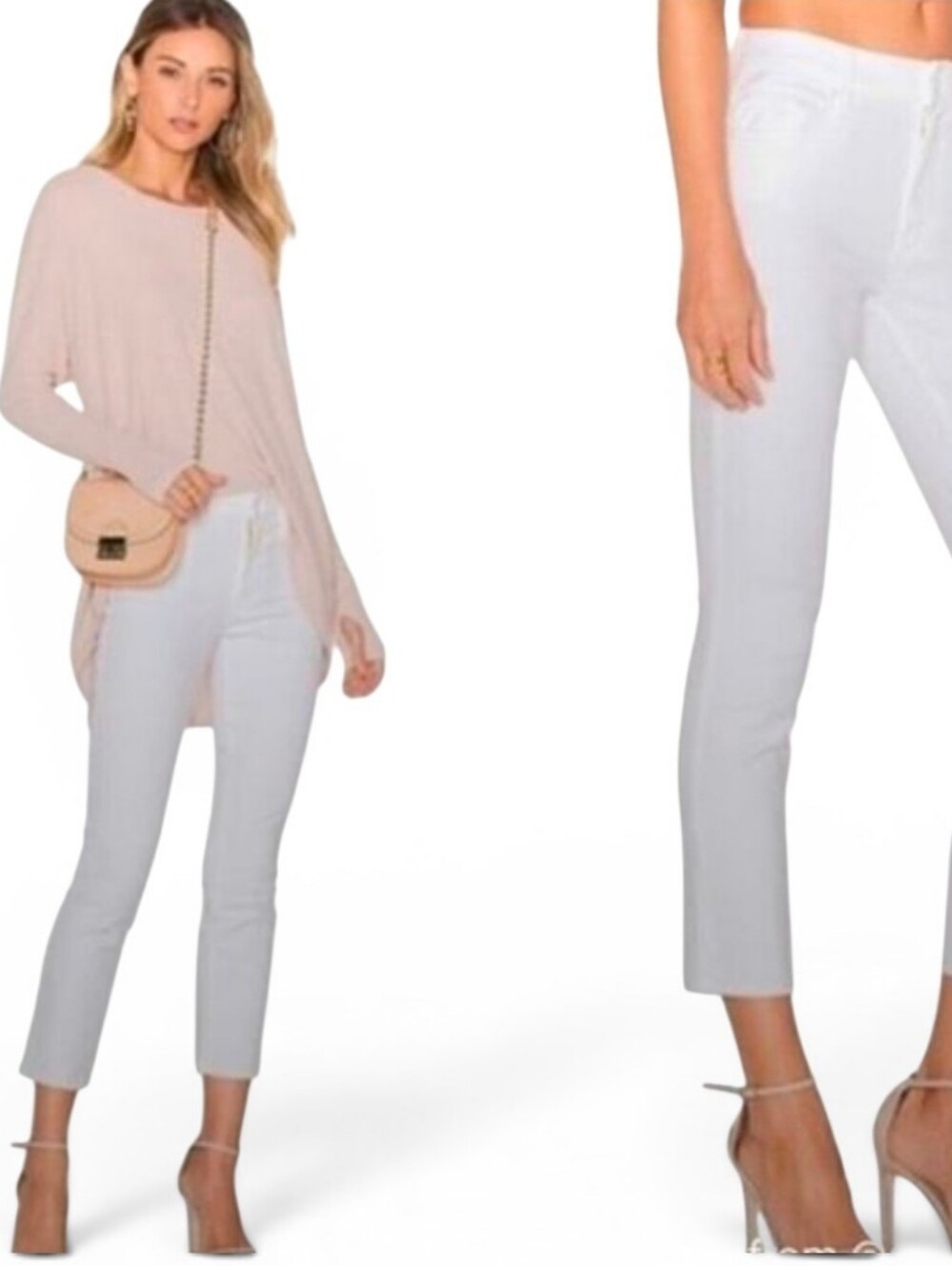 MOTHER X REVOLVE The Looker Ankle Fray in Glass Slipper - Size 26